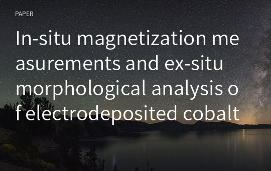 In-situ magnetization measurements and ex-situ morphological analysis of electrodeposited cobalt onto chemical vapor deposition graphene/SiO2/Si
