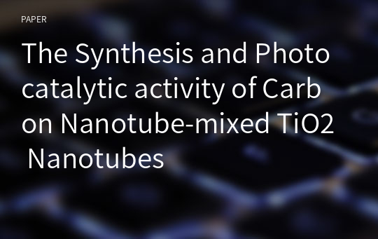 The Synthesis and Photocatalytic activity of Carbon Nanotube-mixed TiO2 Nanotubes