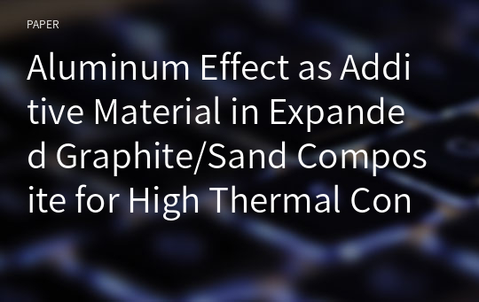 Aluminum Effect as Additive Material in Expanded Graphite/Sand Composite for High Thermal Conductivity