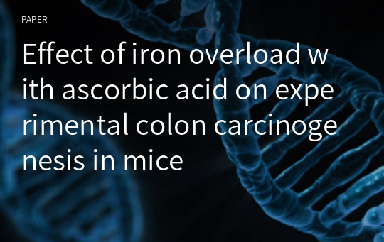 Effect of iron overload with ascorbic acid on experimental colon carcinogenesis in mice