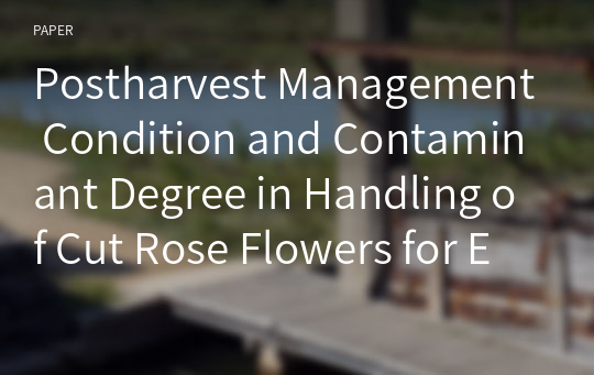 Postharvest Management Condition and Contaminant Degree in Handling of Cut Rose Flowers for Export