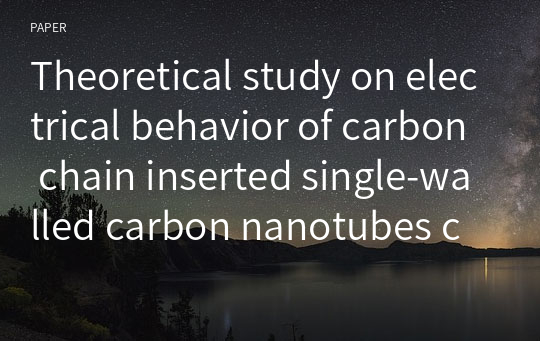 Theoretical study on electrical behavior of carbon chain inserted single-walled carbon nanotubes compared with Pt doped one