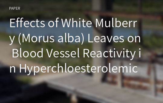 Effects of White Mulberry (Morus alba) Leaves on Blood Vessel Reactivity in Hyperchloesterolemic Rats