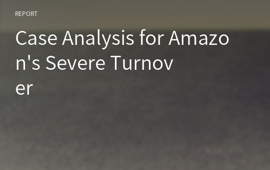 Case Analysis for Amazon&#039;s Severe Turnover