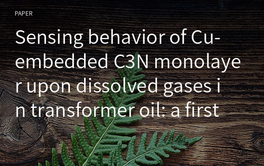 Sensing behavior of Cu‑embedded C3N monolayer upon dissolved gases in transformer oil: a first‑principles study