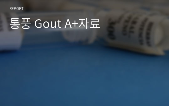 통풍 Gout A+자료