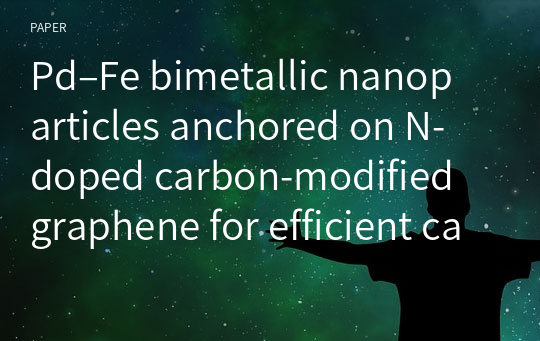 Pd–Fe bimetallic nanoparticles anchored on N‑doped carbon‑modified graphene for efficient catalytic organic reactions