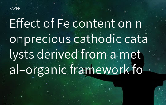 Effect of Fe content on nonprecious cathodic catalysts derived from a metal–organic framework for direct ammonia fuel cells