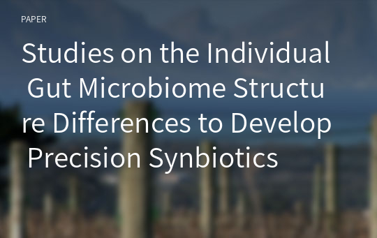 Studies on the Individual Gut Microbiome Structure Differences to Develop Precision Synbiotics