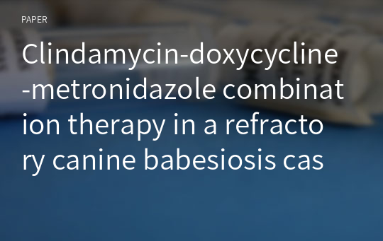 Clindamycin-doxycycline-metronidazole combination therapy in a refractory canine babesiosis case