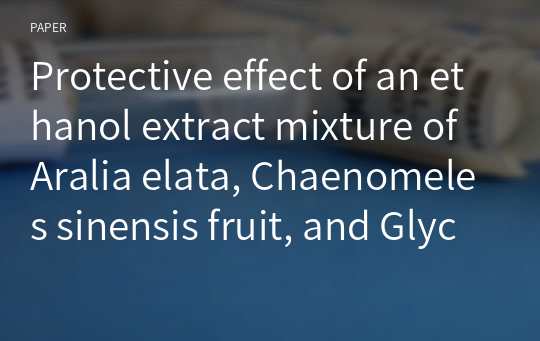Protective effect of an ethanol extract mixture of Aralia elata, Chaenomeles sinensis fruit, and Glycyrrhizae radix against cerebral ischemiareperfusion injury in rats and excitotoxic and oxidative ne