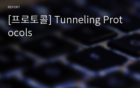 [프로토콜] Tunneling Protocols