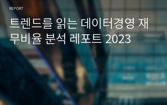 트렌드를 읽는 데이터경영 재무비율 분석 레포트 2023