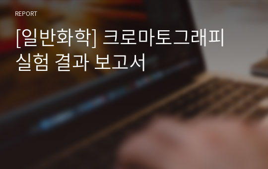 [일반화학] 크로마토그래피 실험 결과 보고서