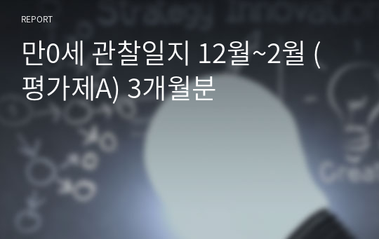 만0세 관찰일지 12월~2월 (평가제A) 3개월분