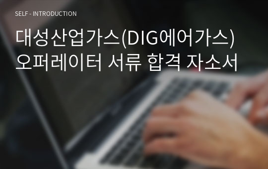 대성산업가스(DIG에어가스) 오퍼레이터 서류 합격 자소서