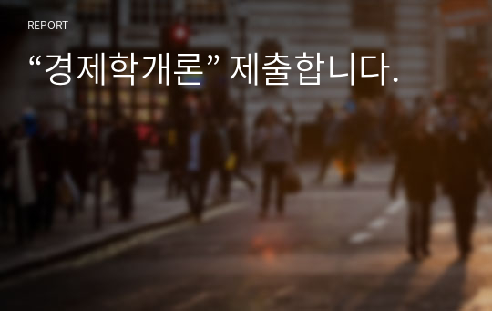 “경제학개론” 제출합니다.