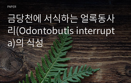 금당천에 서식하는 얼록동사리(Odontobutis interrupta)의 식성