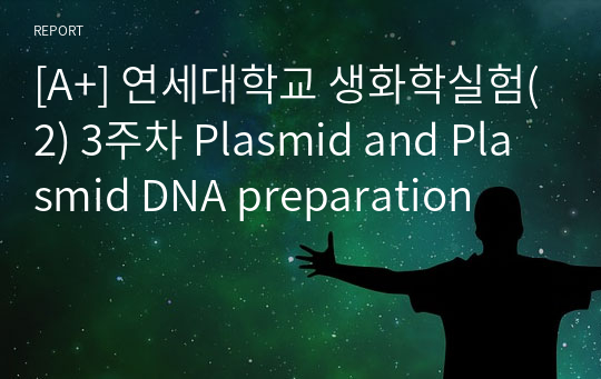 [A+] 연세대학교 생화학실험(2) 3주차 Plasmid and Plasmid DNA preparation