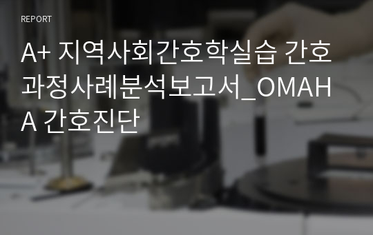 A+ 지역사회간호학실습 간호과정사례분석보고서_OMAHA 간호진단