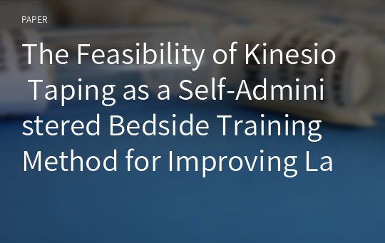 The Feasibility of Kinesio Taping as a Self-Administered Bedside Training Method for Improving Laryngeal Excursion in Dysphagia: A Prospective Pilot Study