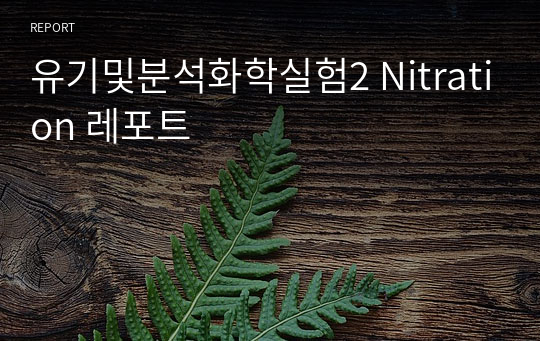 유기및분석화학실험2 Nitration 레포트