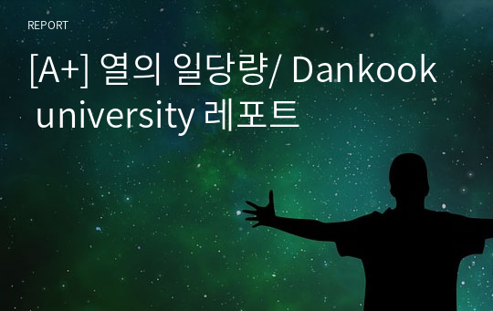 [A+] 열의 일당량/ Dankook university 레포트