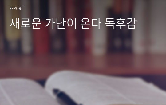 새로운 가난이 온다 독후감