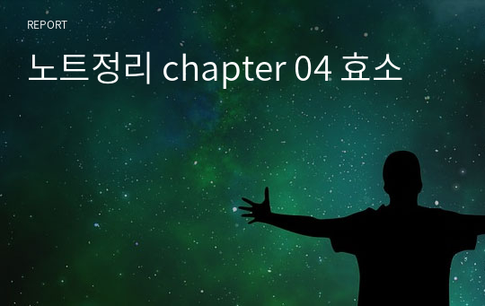 노트정리 chapter 04 효소