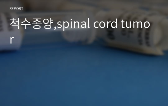 척수종양,spinal cord tumor