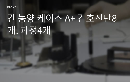 간 농양 케이스 A+ 간호진단8개, 과정4개