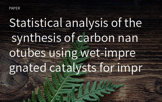 Statistical analysis of the synthesis of carbon nanotubes using wet‑impregnated catalysts for improved robustness