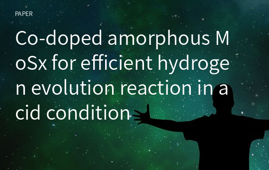 Co‑doped amorphous MoSx for efficient hydrogen evolution reaction in acid condition
