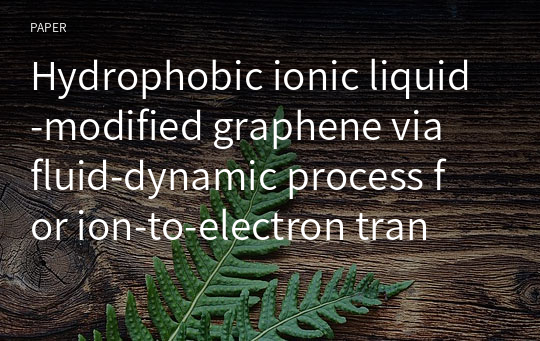 Hydrophobic ionic liquid‑modified graphene via fluid‑dynamic process for ion‑to‑electron transducers for all‑solid‑state potentiometric sensors