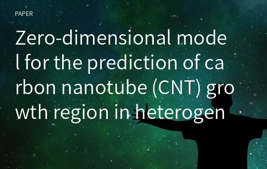 Zero‑dimensional model for the prediction of carbon nanotube (CNT) growth region in heterogeneous methane‑flame environment