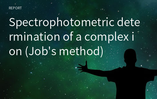Spectrophotometric determination of a complex ion (Job&#039;s method)