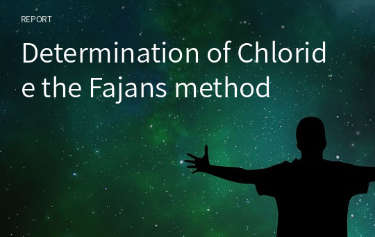 Determination of Chloride the Fajans method