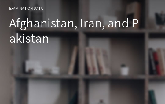 Afghanistan, Iran, and Pakistan
