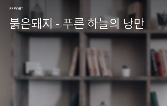 붉은돼지 - 푸른 하늘의 낭만