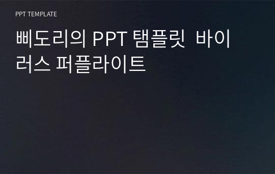 삐도리의 PPT 탬플릿  바이러스 퍼플라이트