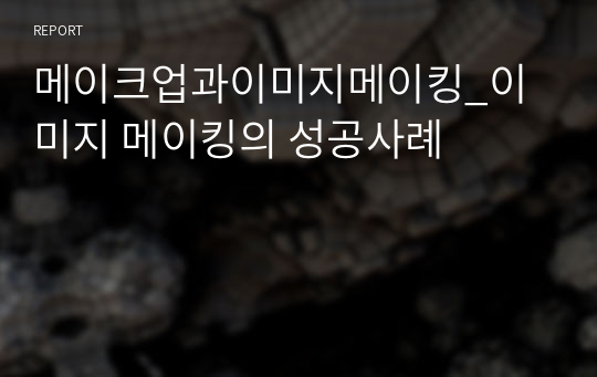 메이크업과이미지메이킹_이미지 메이킹의 성공사례