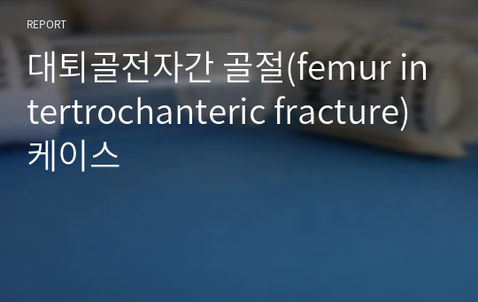 대퇴골전자간 골절(femur intertrochanteric fracture) 케이스