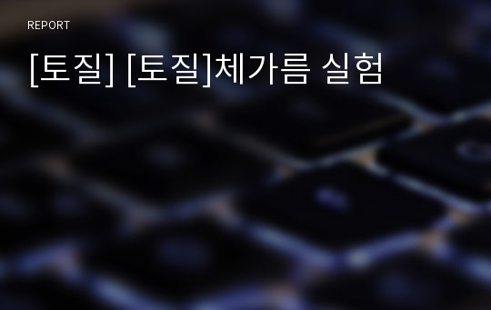 [토질] [토질]체가름 실험