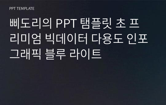 삐도리의 PPT 탬플릿 초 프리미엄 빅데이터 다용도 인포그래픽 블루 라이트