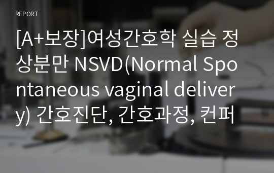 [A+보장]여성간호학 실습 정상분만 NSVD(Normal Spontaneous vaginal delivery) 간호진단, 간호과정, 컨퍼런스, 케이스스터디 19페이지 자료입니다.