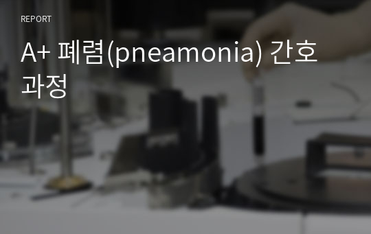 A+ 폐렴(pneamonia) 간호과정