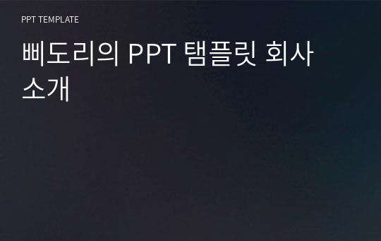 삐도리의 PPT 탬플릿 회사 소개