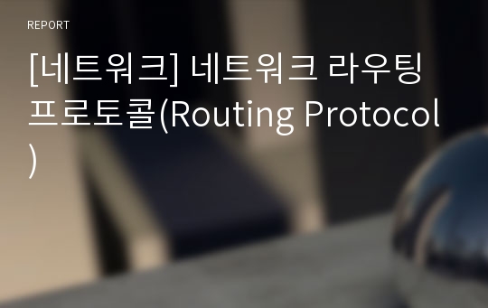 [네트워크] 네트워크 라우팅 프로토콜(Routing Protocol)