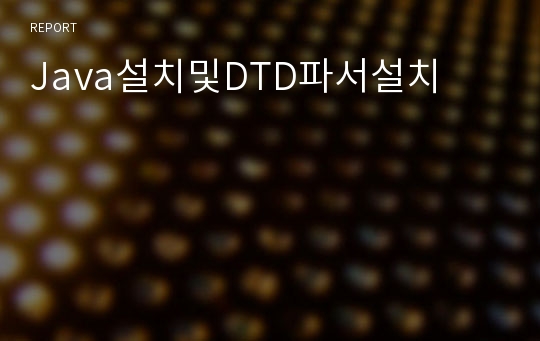 Java설치및DTD파서설치