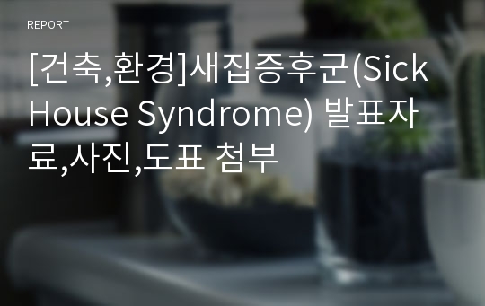 [건축,환경]새집증후군(Sick House Syndrome) 발표자료,사진,도표 첨부